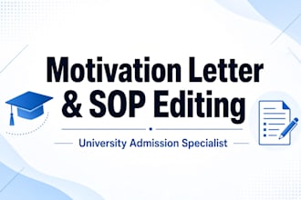 professionally edit your motivation letter sop personal statement for university