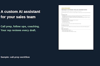 build a custom ai assistant for your sales calls and follow ups