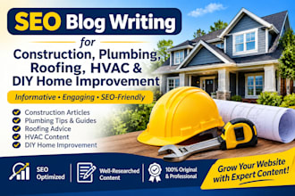 write SEO article for construction plumbing hvac, DIY home improvement blog post
