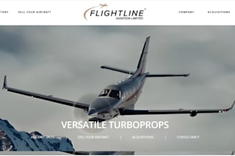 design wix aviation website private jet charter aircraft rental booking website