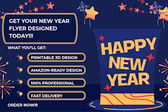 design a new year party flyer, event poster or business promo for year 2027
