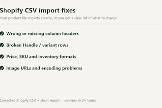 fix your shopify product CSV import errors