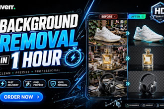 remove background from 30 images and design youtube thumbnail