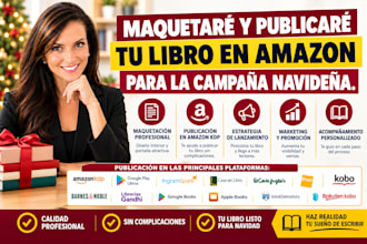 maquetaré y publicaré tu libro en amazon para la campaña navideña