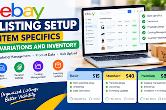 ebay item specifics variation listing catalog management setup ebay inventory