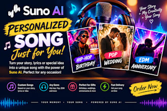 create a suno ai song, custom ai song, your personalized song