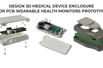 design 3d medical device enclosure for pcb wearable health monitors prototype