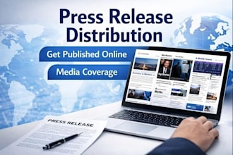write and distribute your press release to media sites