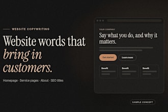 write website copy that turns visitors into customers