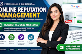 provide online reputation management and mugshot removal assistance