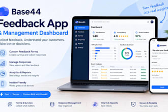 build a base44 feedback app management dashboard
