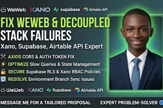 enterprise weweb webflow flutterflow systems architect xano supabase expert