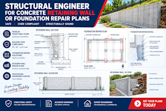 design structural plans for retaining wall or foundation repair