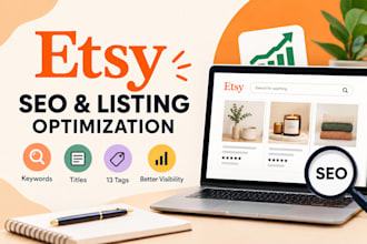 do etsy SEO, keyword research and listing optimization