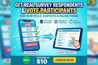 direct respondents to any online survey poll, contest or voting participants