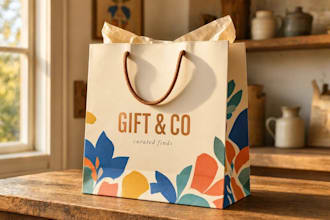 design professional gift bags and shopping bags
