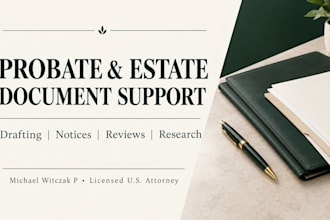 draft california probate petitions and estate documents