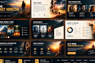 design film, documentary, TV web series show, podcast pitch deck or screenplay