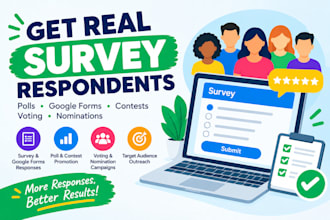 bring real respondents to your online survey, poll, contest, or google forms