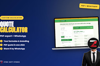 build a custom quote calculator with PDF export and whatsapp sharing