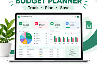 create a google sheets budget planner and expense tracker