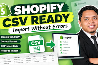 fix shopify product CSV import errors and format your product data