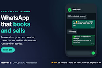 build a whatsapp ai chatbot with chatgpt for support, bookings and leads