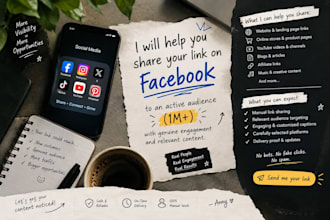 promote your website link through targeted social media sharing