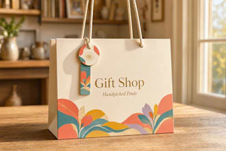 design luxury shopping bags with 3d mockup