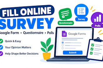 fill online survey, google form, questionnaire and polls