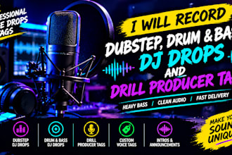 create dubstep drum and bass dj drops and drill producer tags