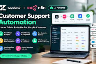 build ai customer support automation with zendesk ai ticket triage routing, n8n