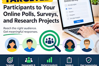 bring targeted participants to your online polls, surveys, and research projects