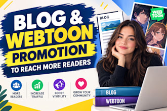do blog and webtoon promotion to reach more readers