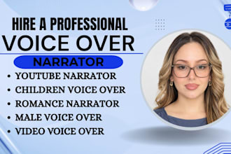 record a professional american female voice over for your video