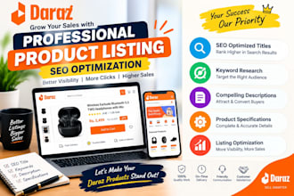 create professional daraz product listings with SEO optimization