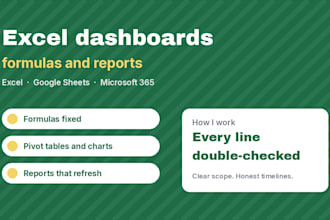 build a google sheets or excel sales dashboard