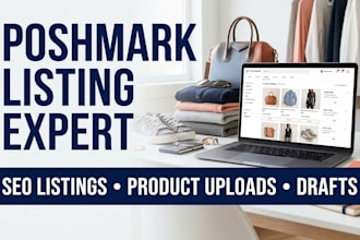 create seo optimized poshmark product listing and draft listing