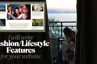 write fashion, lifestyle, or wellness articles for your website