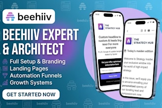 create beehiiv newsletter beehive landing page website