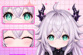 draw png tuber model character in chibi vtuber style for streaming in veadotube