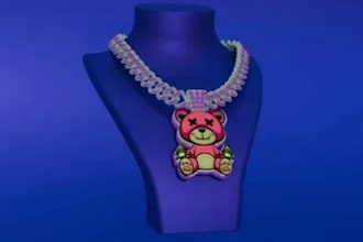 create custom 3d iced out chain or pendant for gta fivem