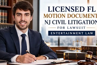 licensed fl motion documents nj civil litigation for lawsuit entertainment law