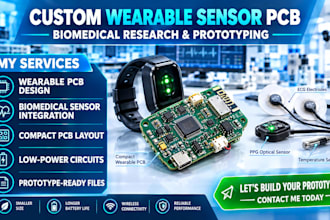 design custom wearable sensor pcb for biomedical research and prototype design