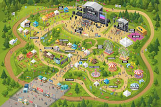 create festival maps, event maps, concert maps and venue layouts