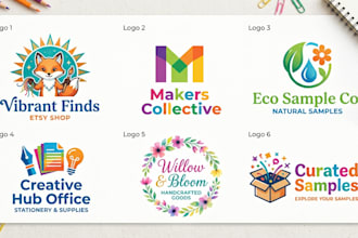 design a custom etsy, sample, and office brand logo