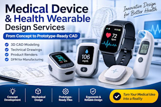 design wearable medical devices with 3d cad and technical drawings