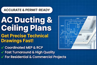 design professional ac ducting layout and ceiling hvac plans