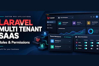 build laravel multi tenant saas with roles and permissions