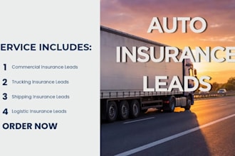 provide fresh commercial insurance leads, trucking leads, logistic leads